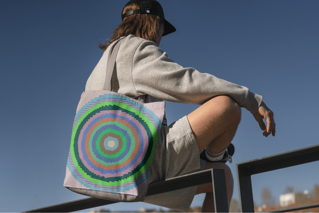 Arachne tote bag — applied composition