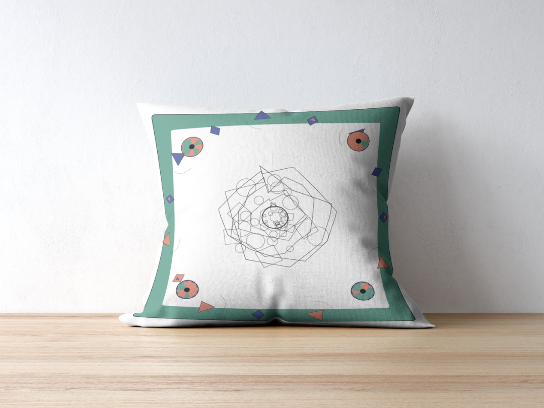 Baroque Me Baby cushion — applied composition
