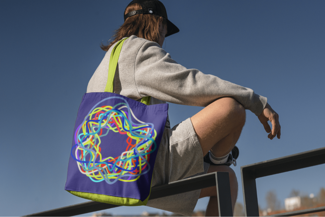Bezier 1 tote bag — applied composition