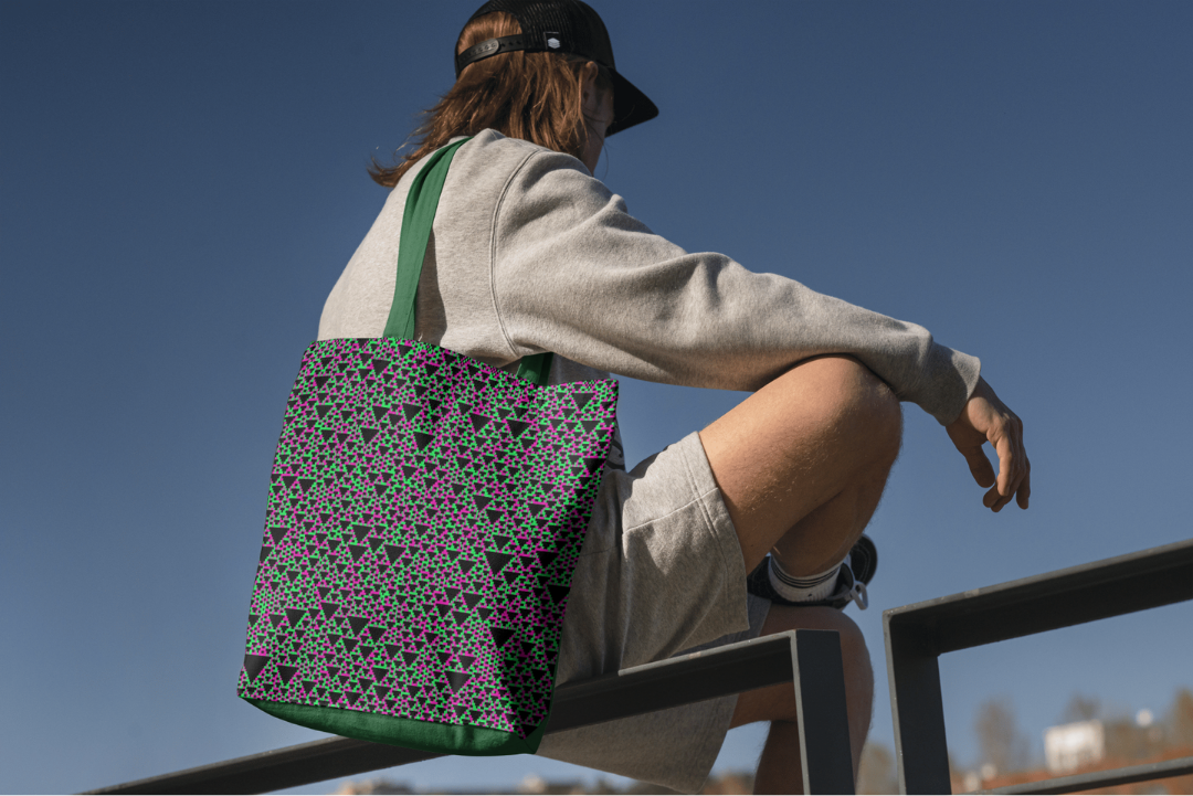 ChaotiColor tote bag — applied composition