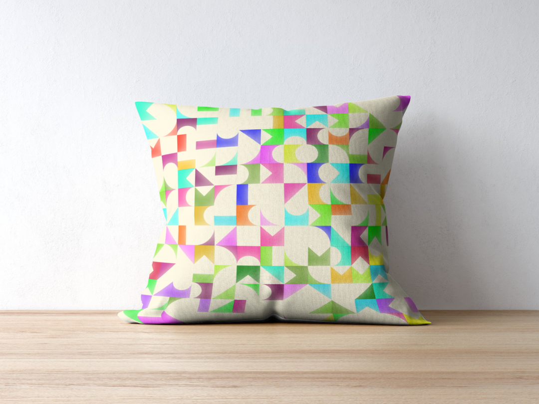 Citrus Mosaic cushion — applied composition