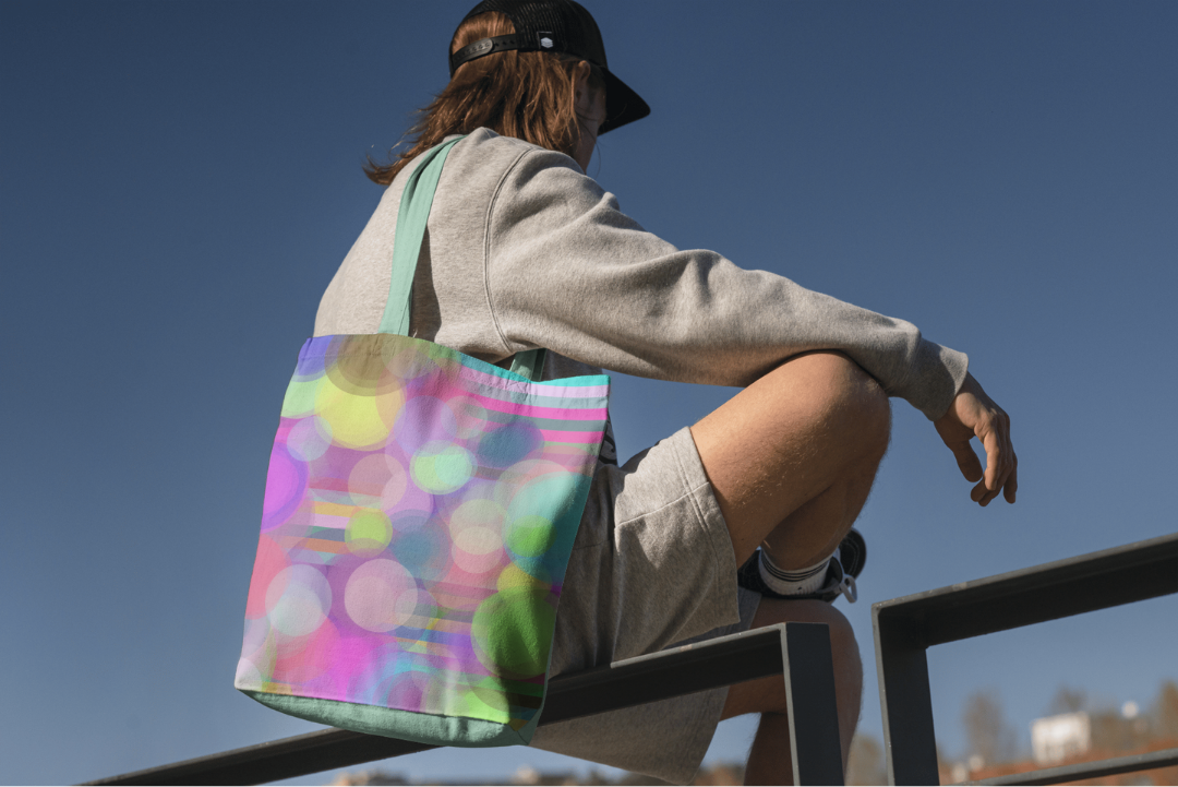 Dreamscape Watercolors tote bag — applied composition