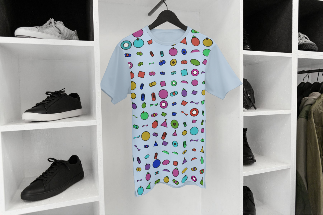 Food Grid t-shirt — applied composition