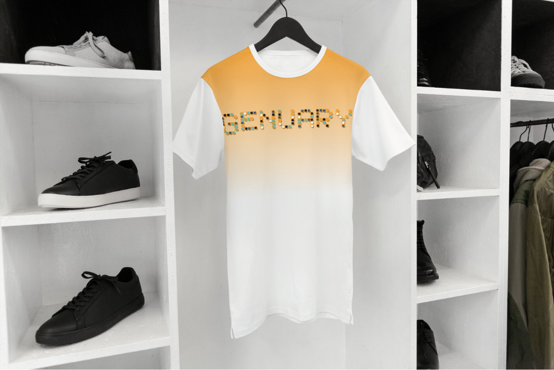 Genuary Word t-shirt — applied composition