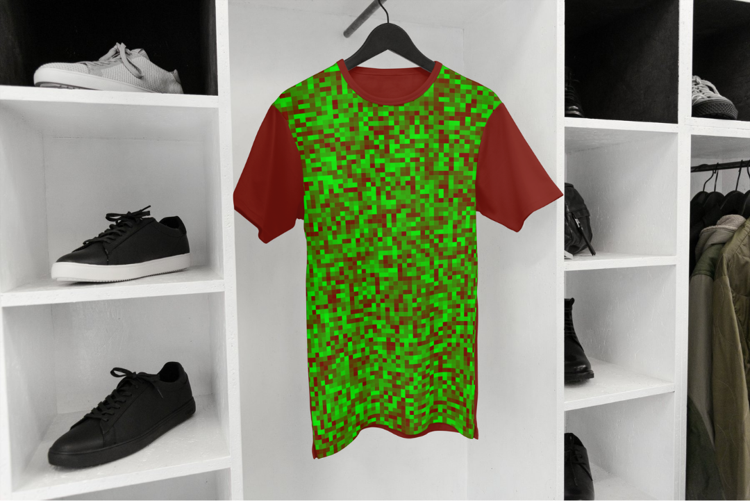 Gradient Grid t-shirt — applied composition