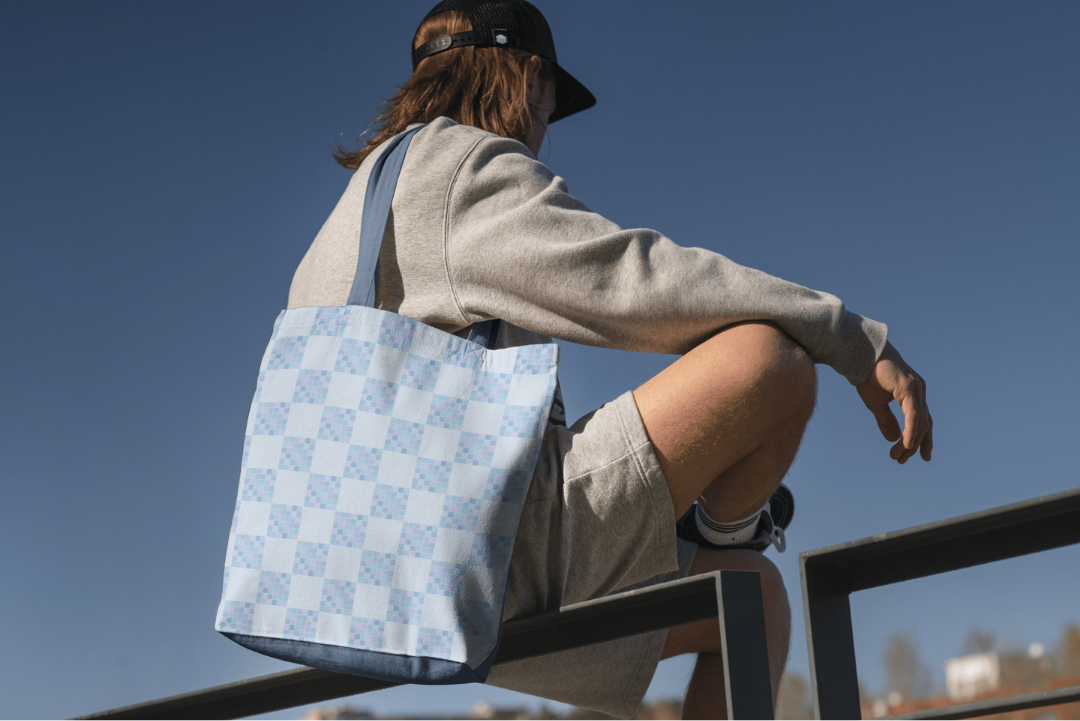 Japanese Patterns tote bag — applied composition