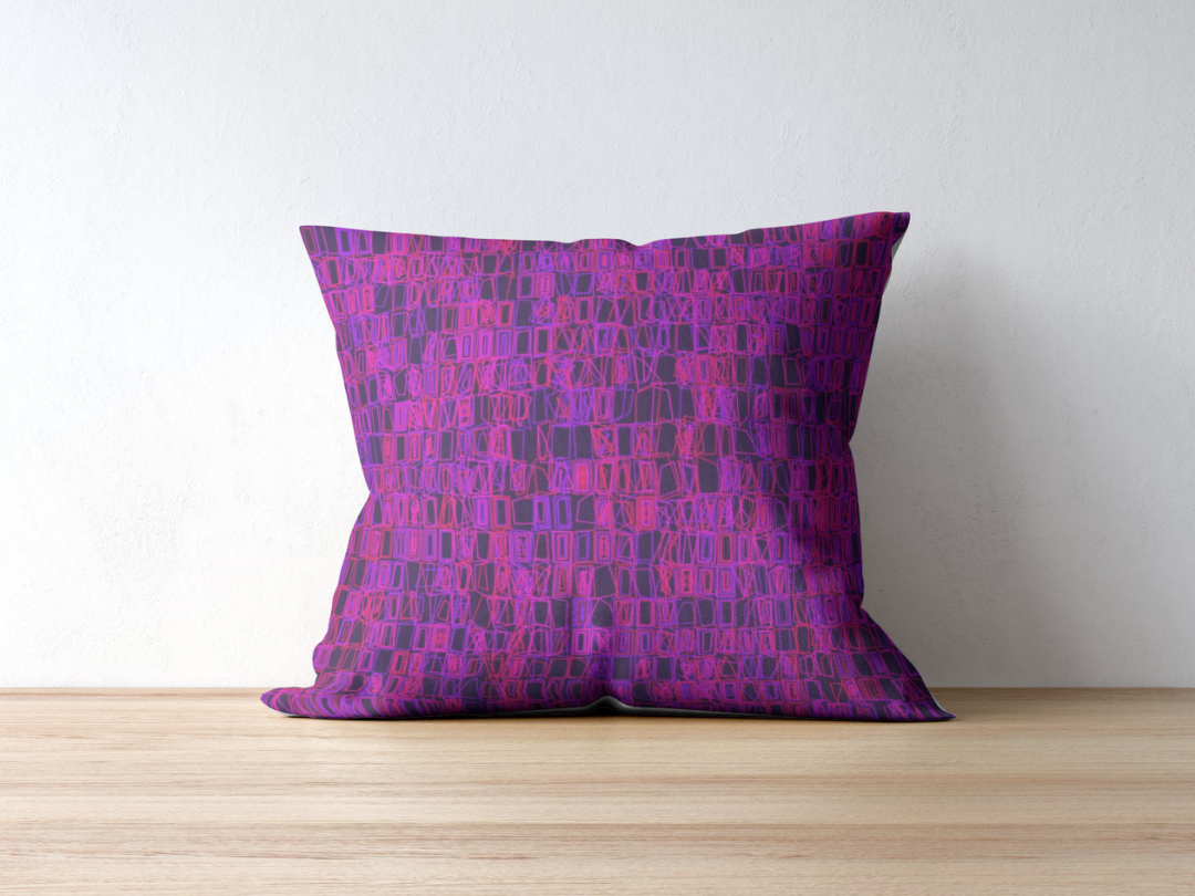 Mad Rooms cushion — applied composition