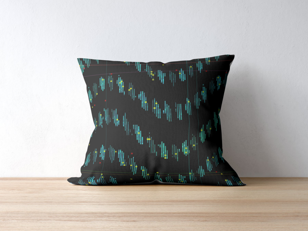 Matrix Rain cushion — applied composition