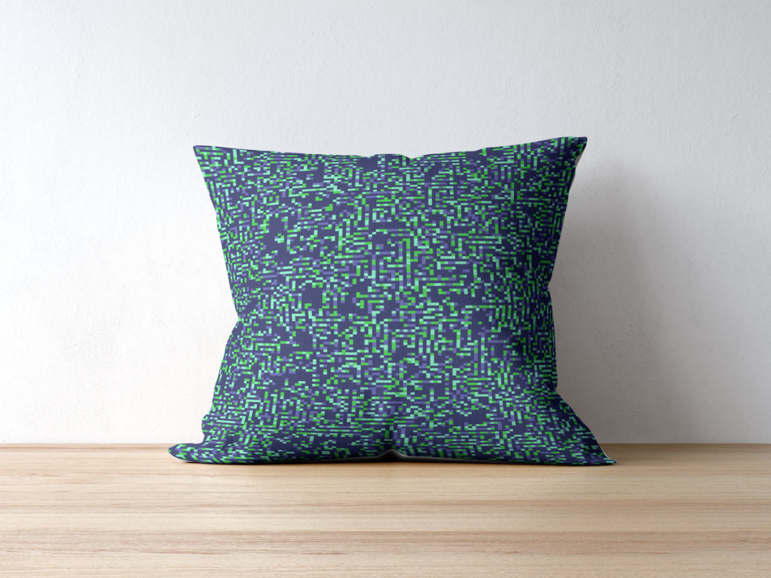 Maze of Life cushion — applied composition