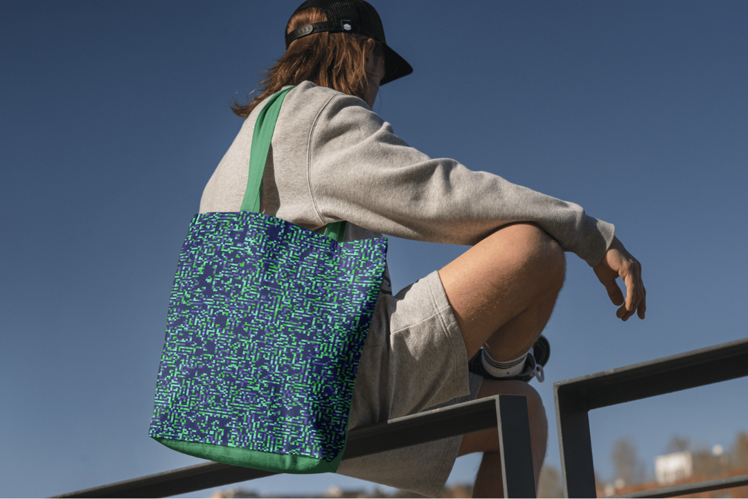 Maze of Life tote bag — applied composition