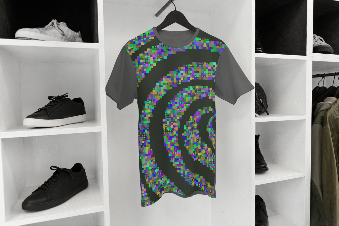 Mosaic Field t-shirt — applied composition