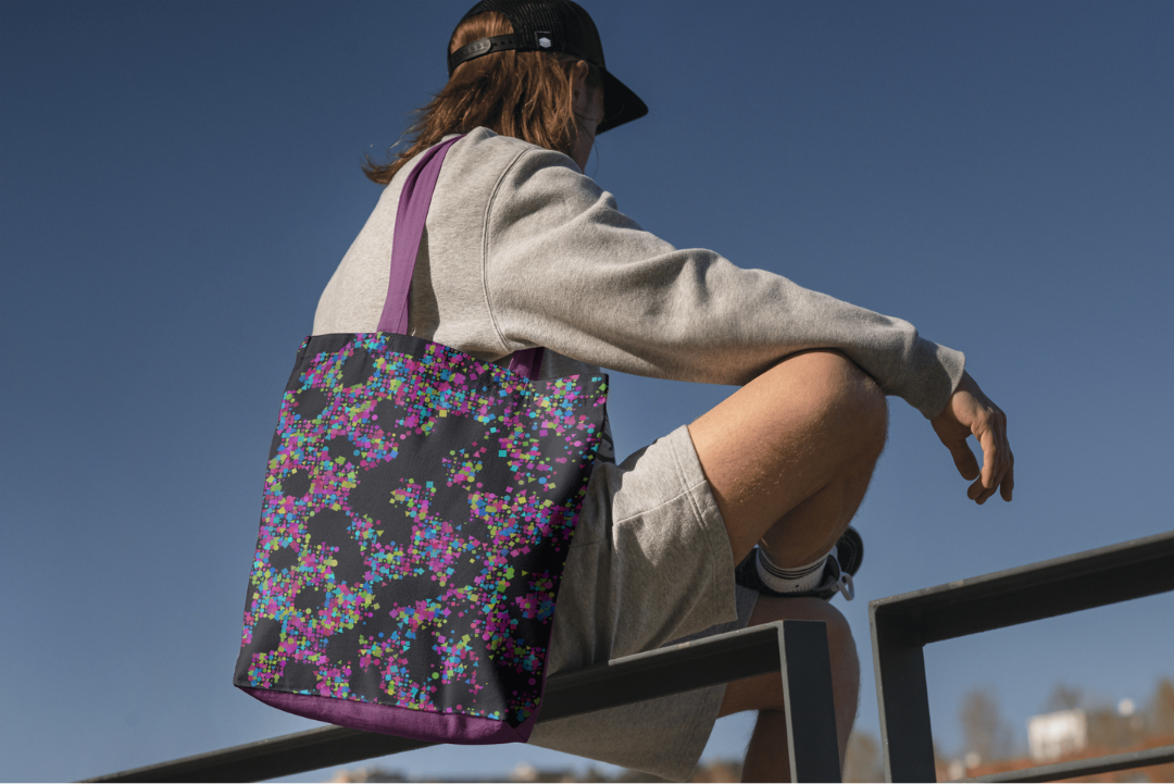 Order to Chaos tote bag — applied composition