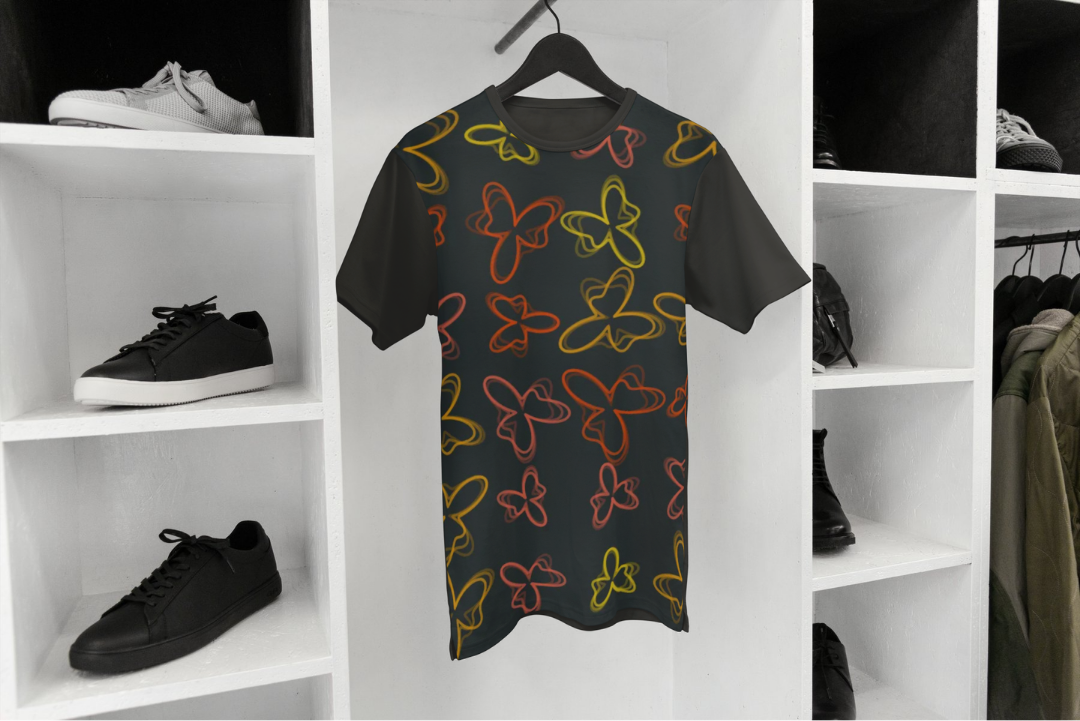 Organic Shapes t-shirt — applied composition