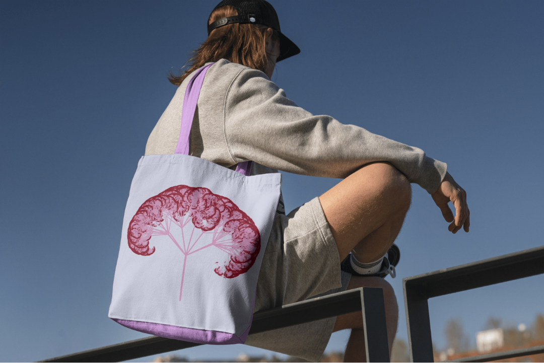 Pappus tote bag — applied composition