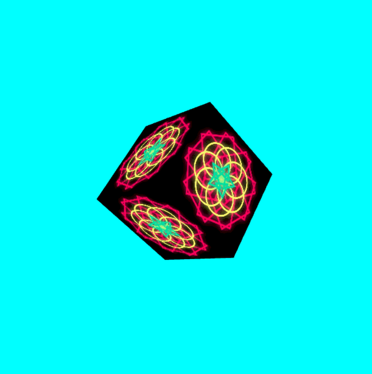 Cosmic Casino — animated polar composition