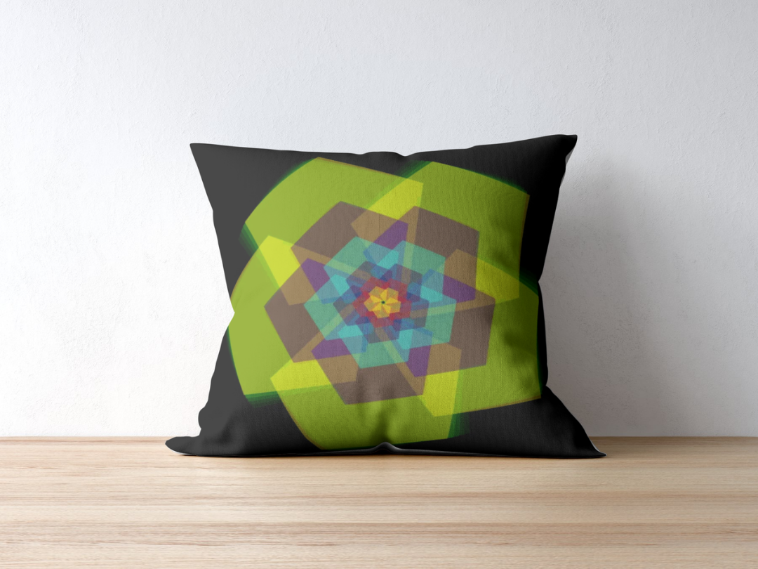 Polar Memories cushion — applied composition