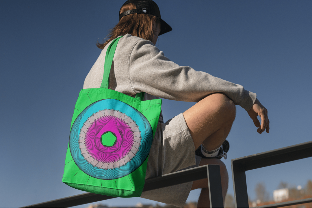 Polar Memories tote bag — applied composition
