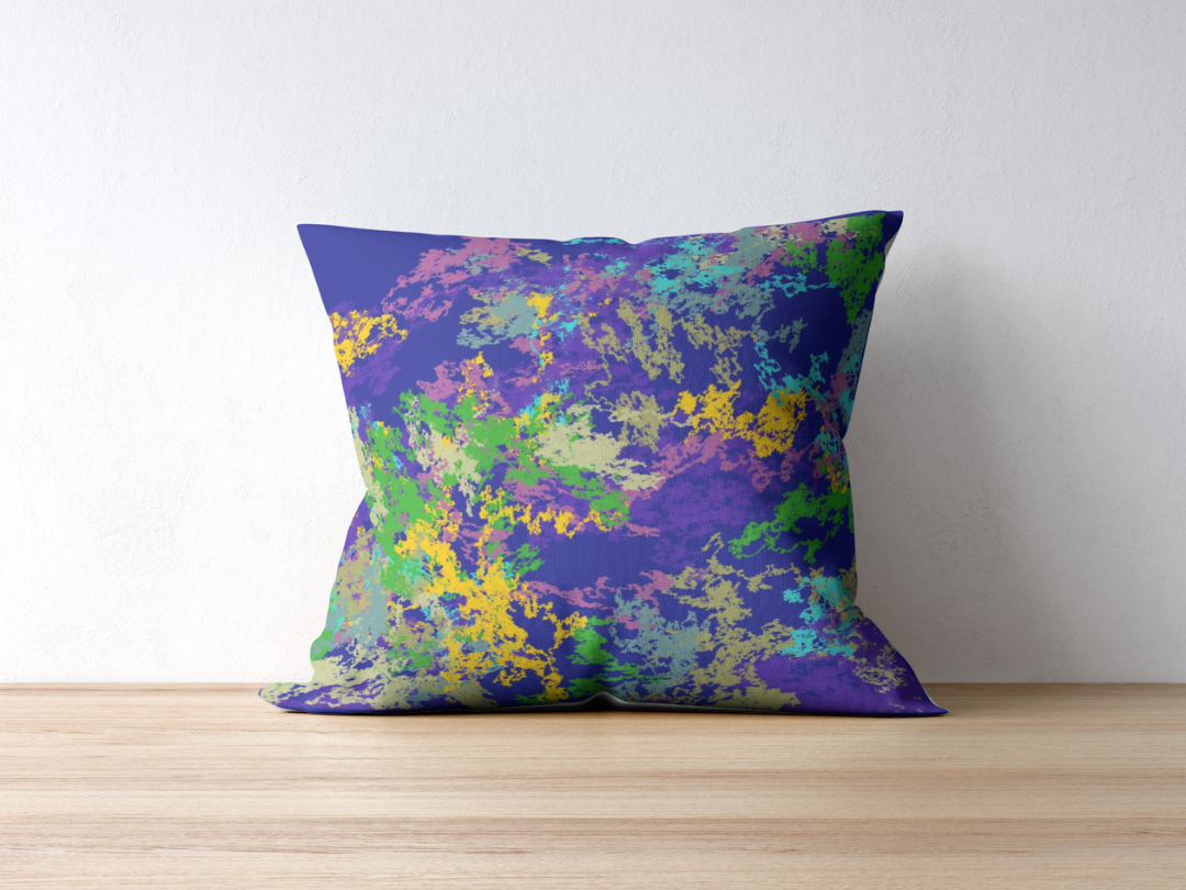 Polite Brownian Motion cushion — applied composition