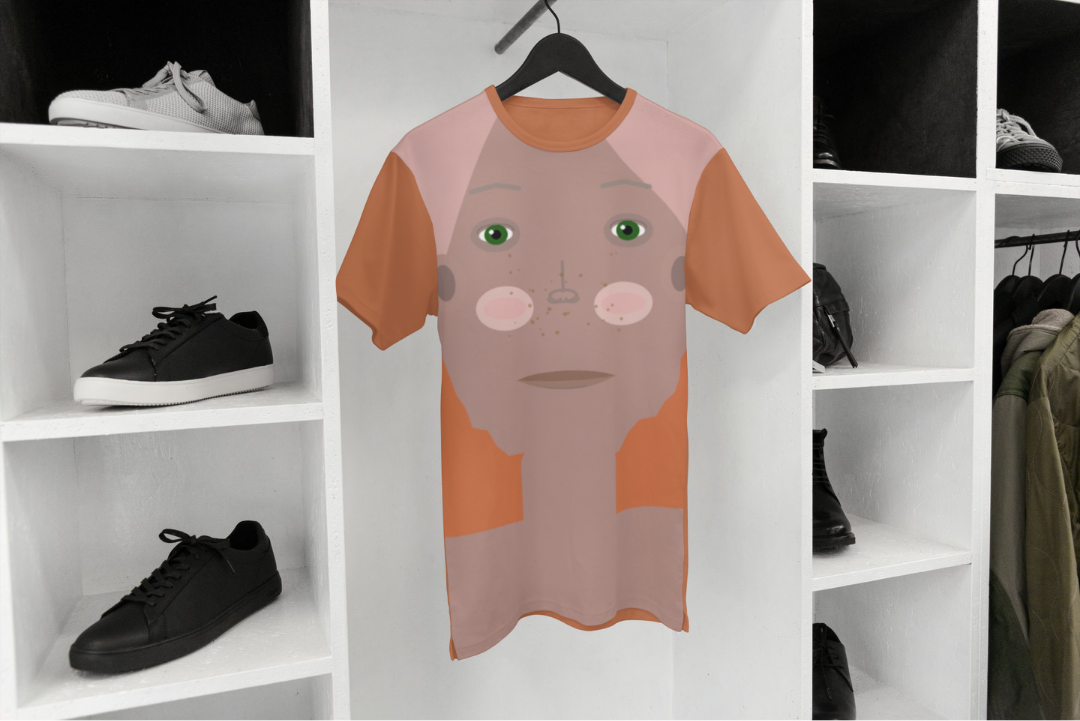 Portrait Series t-shirt — applied composition