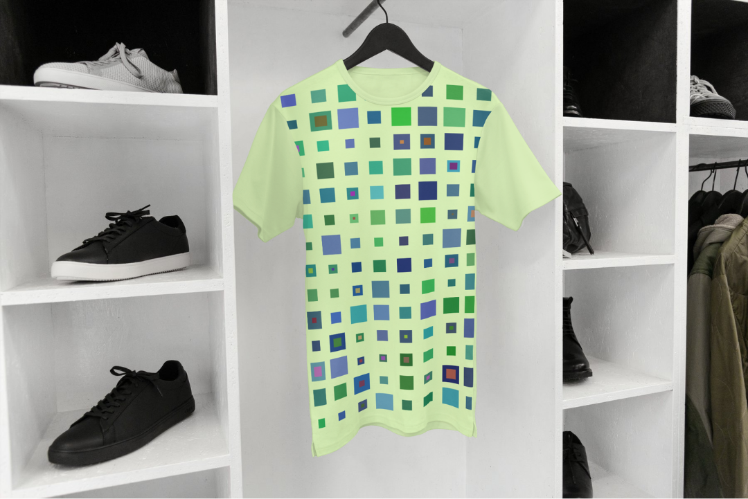 Quilt t-shirt — applied composition