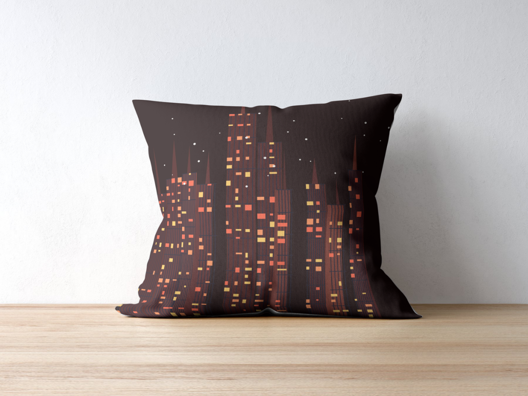 Skyline Series cushion — applied composition