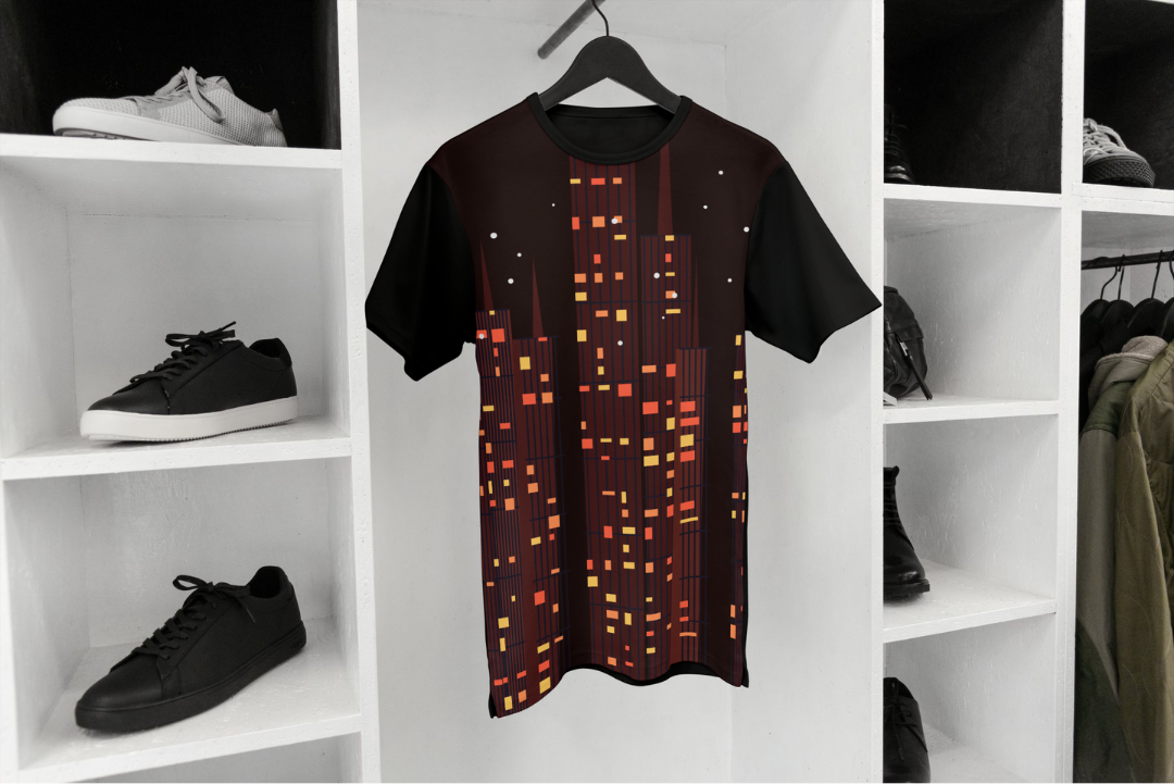 Skyline Series t-shirt — applied composition
