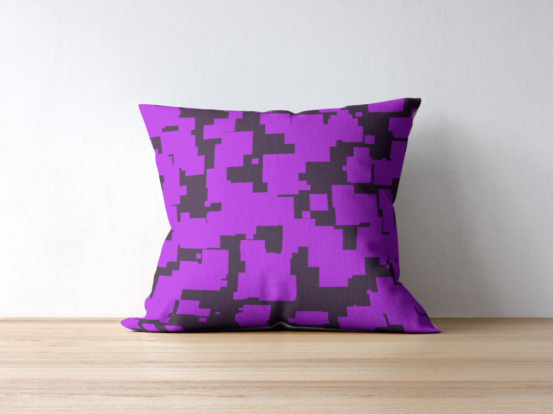 Squares in Hue cushion — applied composition