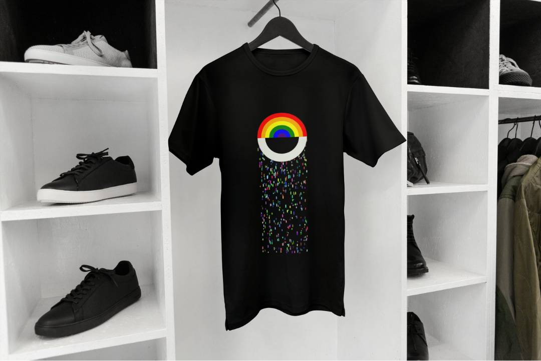 Wandering Eyes t-shirt — applied composition
