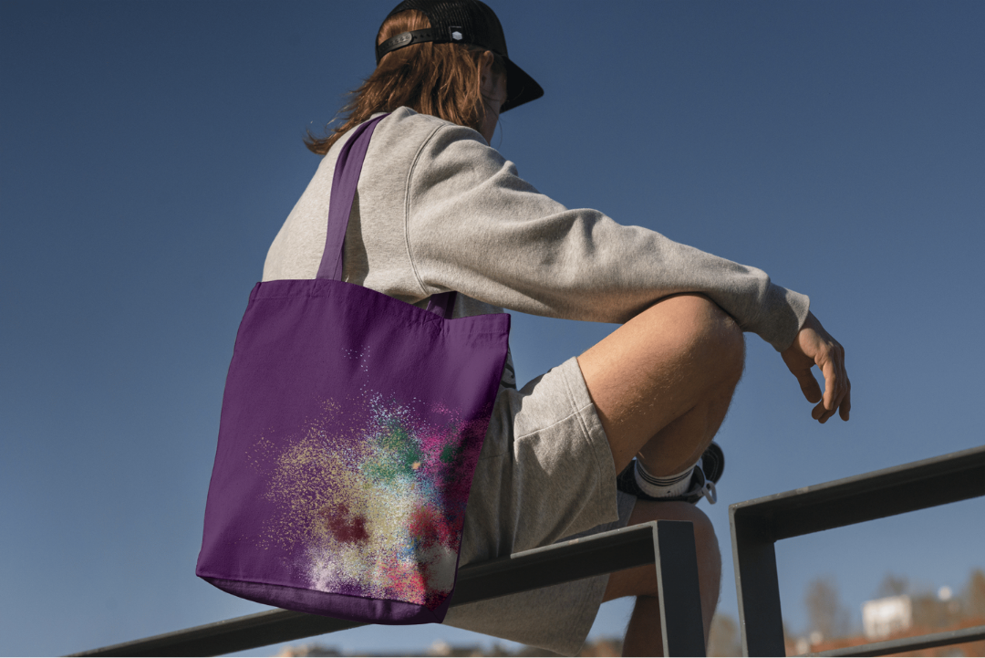 cyPollock tote bag — applied composition