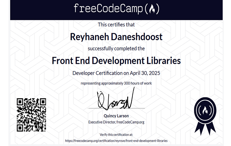 Front End Libraries Certification